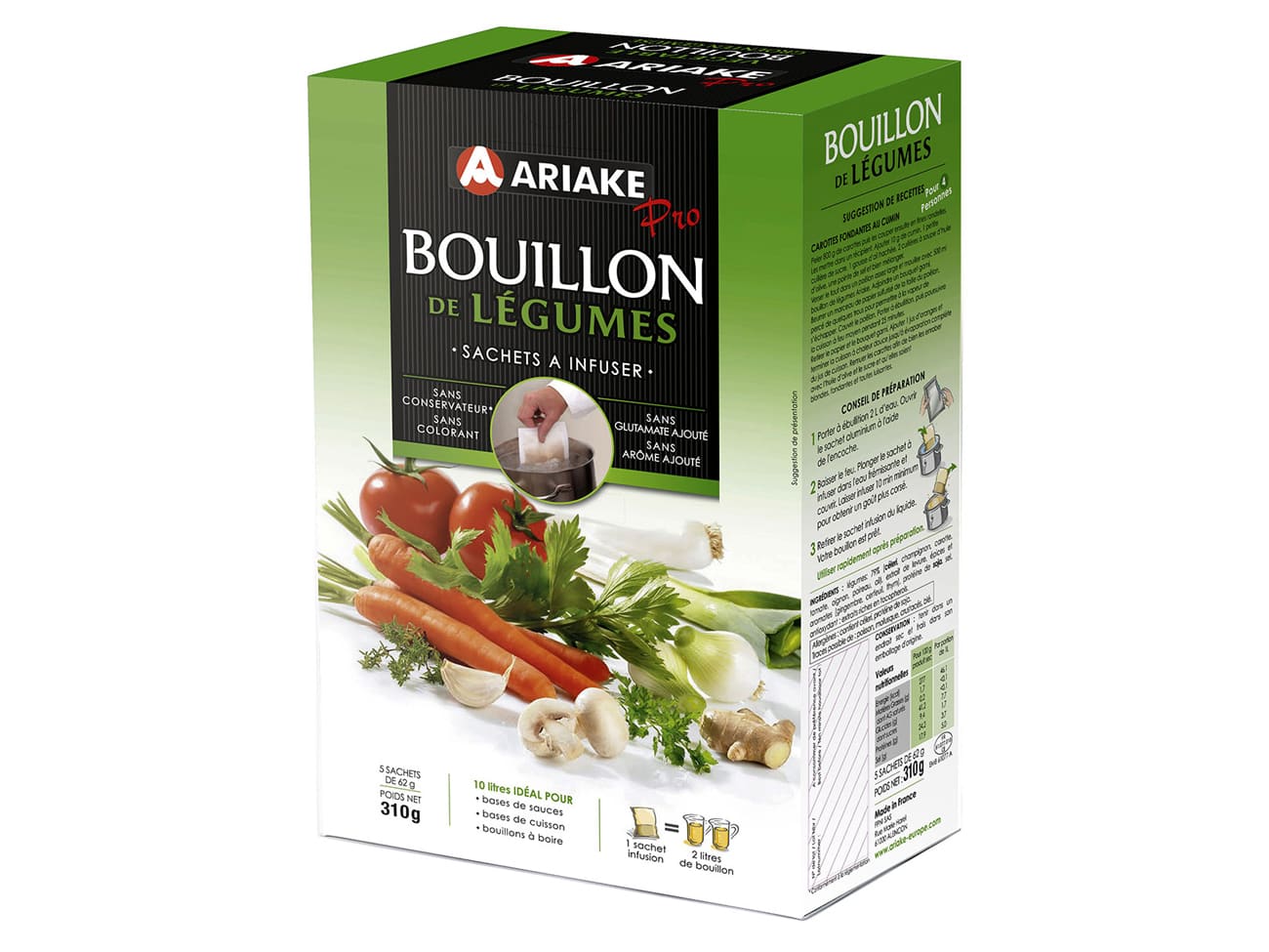 Ariake Vegetable Bouillon Infusion 5 x 2L Ariake Meilleur du Chef