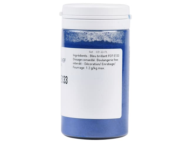 Blue Food Colouring E133 - fat-dispersible - Pot of 20g - Selectarôme