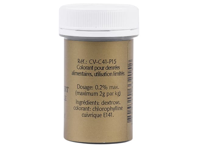 Colorant alimentaire en poudre vert chlorophylle - hydrosoluble