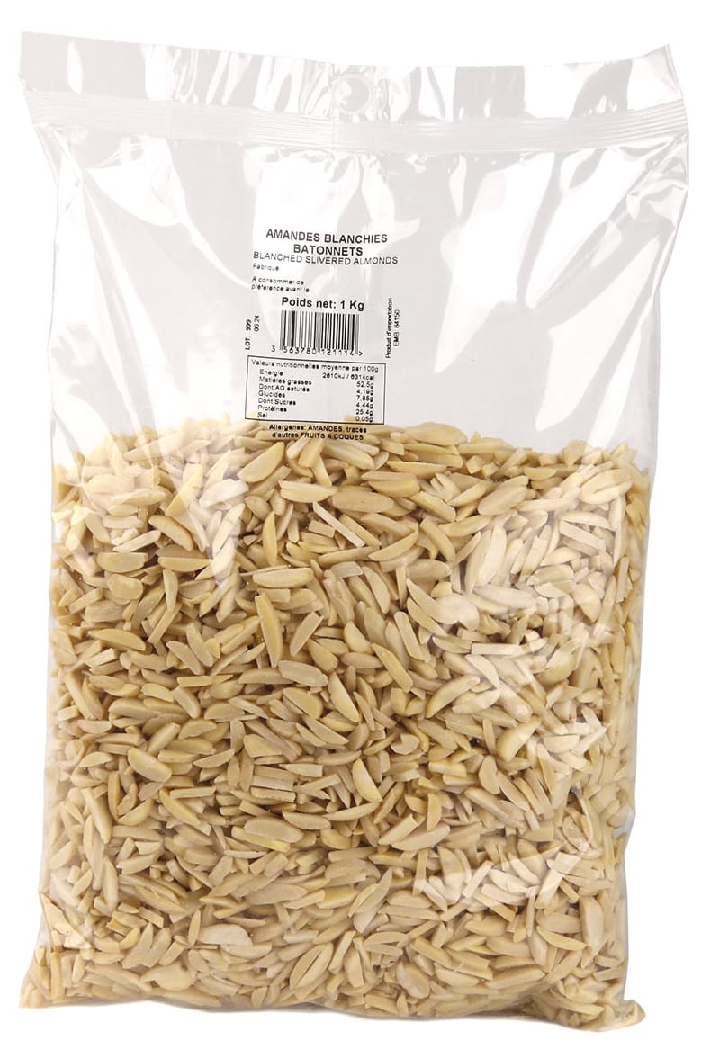 Blanched Slivered Almonds 1kg Meilleur du Chef