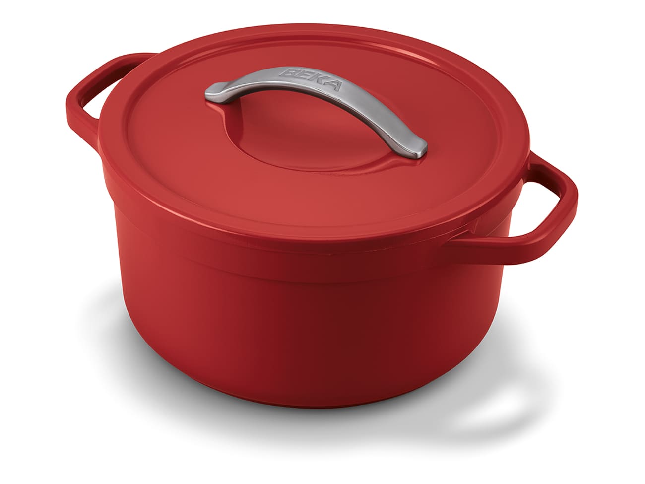 Cast Aluminum Round Casserole - orange-red - Ø 24cm - Beka - Meilleur ...