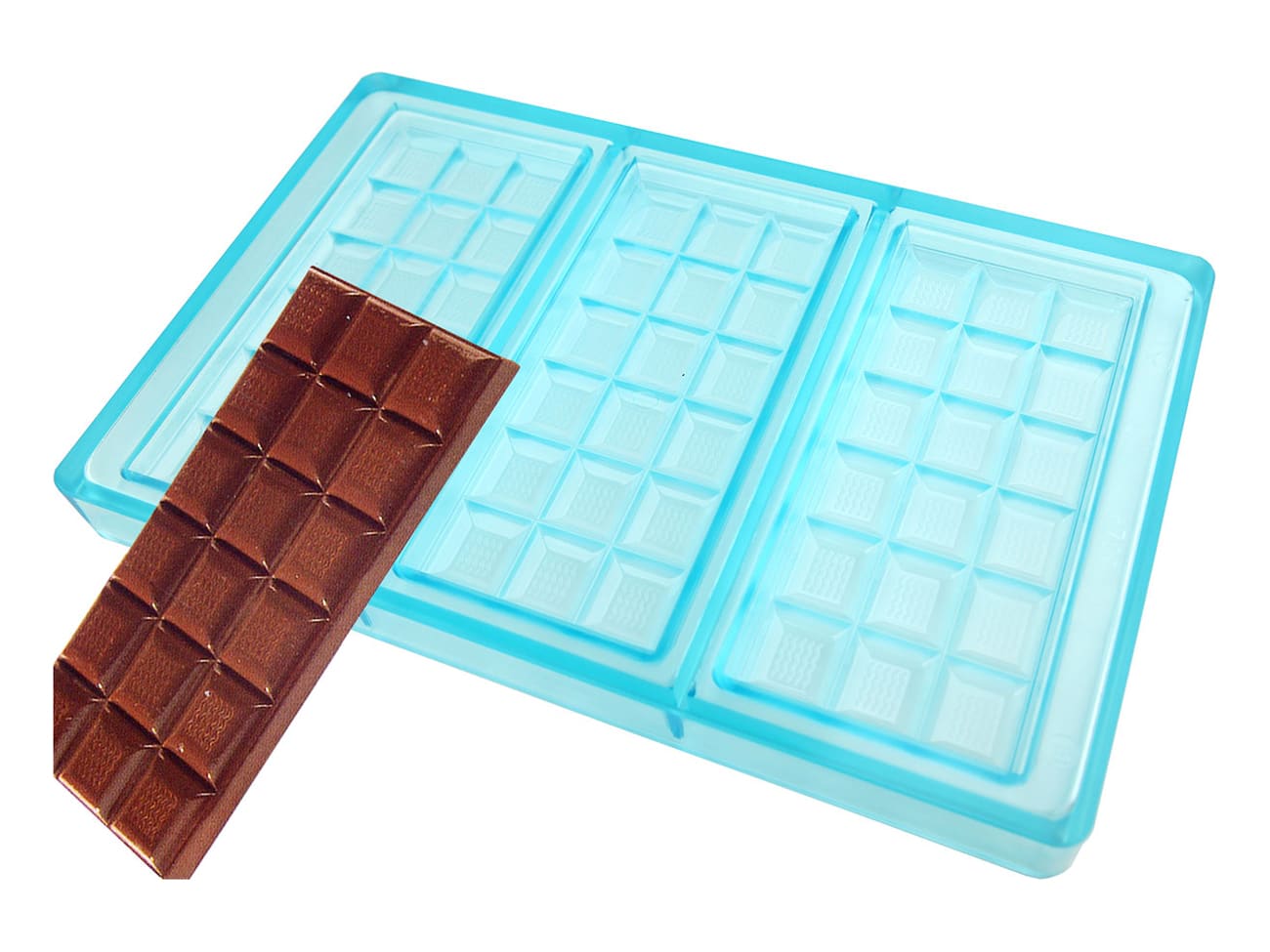 Moule Chocolat Tablette 2 Barres (x6) Chocolate World