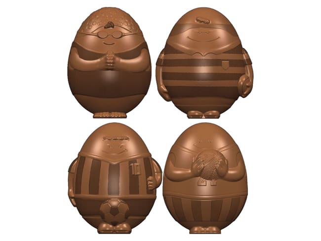 Easter Egg Chocolate Mould - Swimming, basketball, soccer, rugby - L'Oeuf Maillot