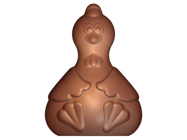 Chocolate Mould Easter hen - upon assembly