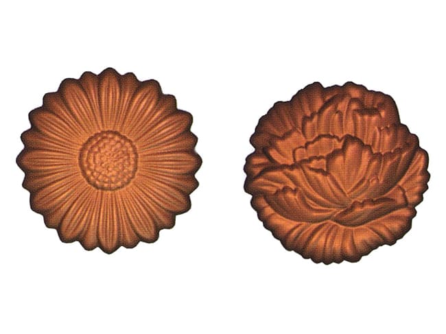 Chocolate Mould - 2 Assorted Flowers - 27.5 x 13.5cm