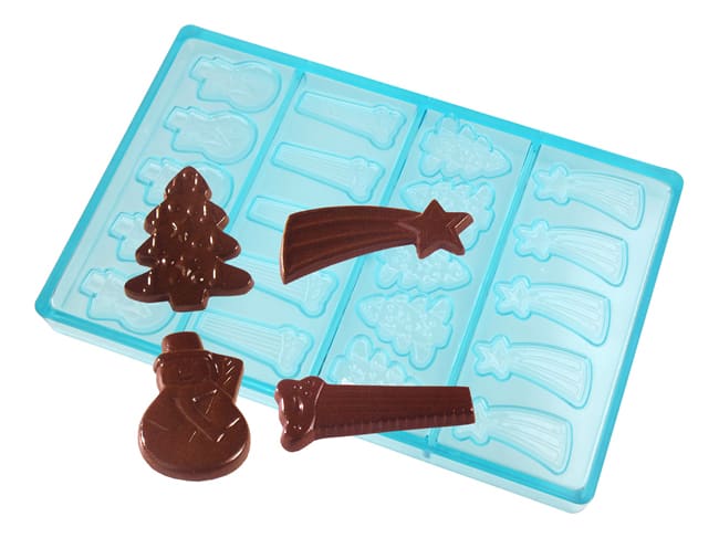 Chocolate Mould - 4 Christmas Shapes - 20 Cavities