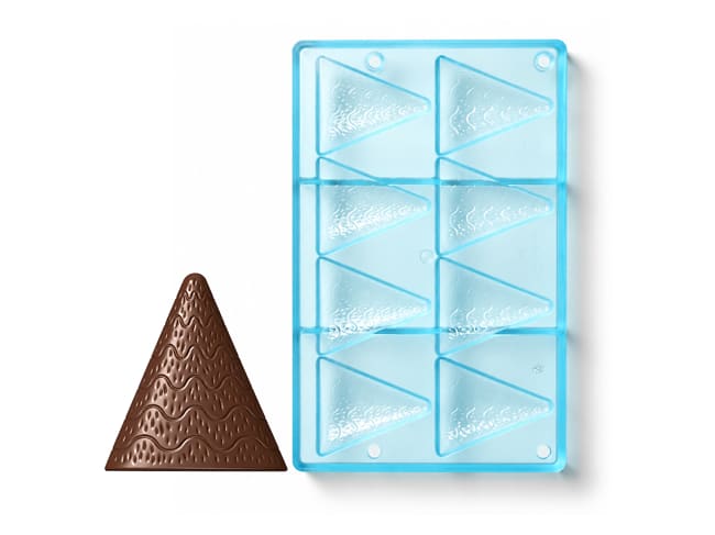 Chocolate Mould - 4 flat decorated Christmas trees