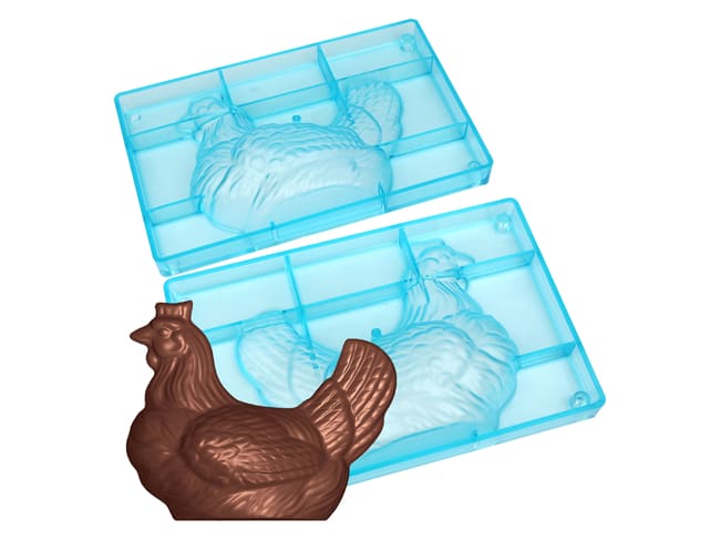 Set of 2 Chocolate Moulds - Hen