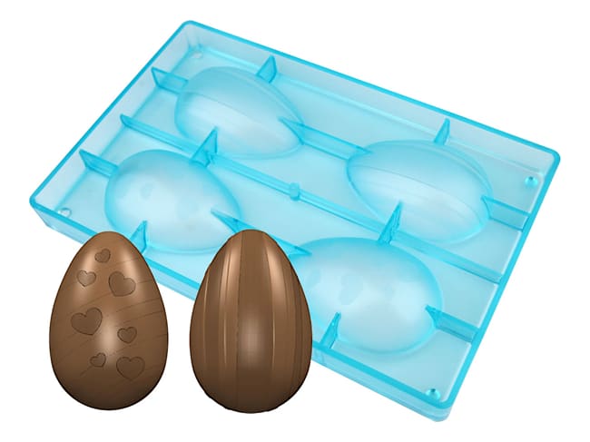 Egg Chocolate Mould - Hearts & ribbons