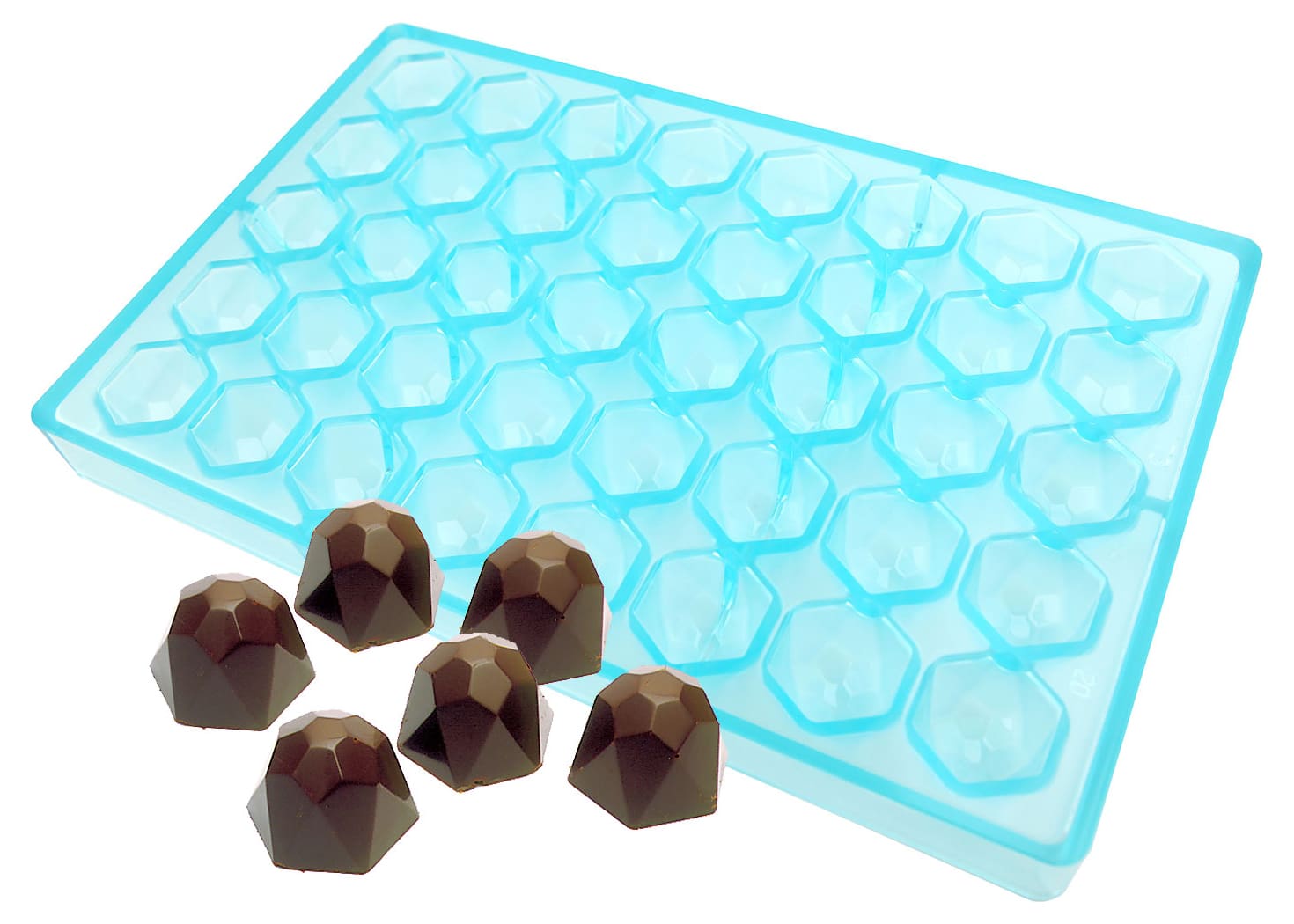 Faceted Diamond Chocolate Mould 40 cavities Meilleur du Chef