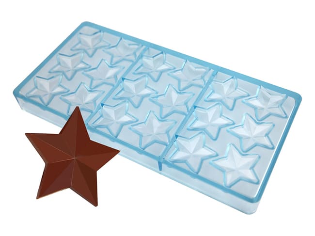 Chocolate Mould - Faceted stars