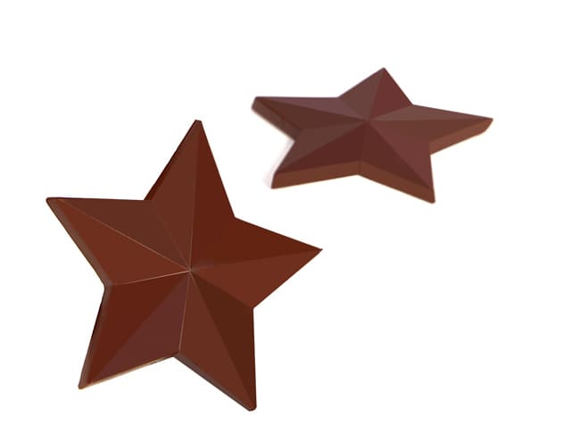 Chocolate Mould - Faceted stars