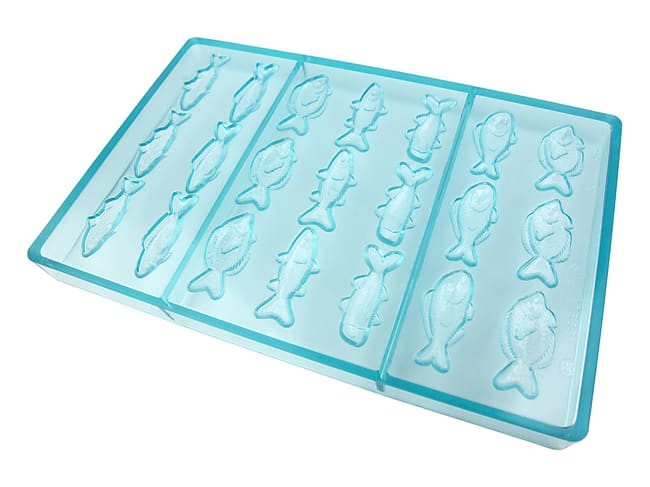 Chocolate Mould - fish assortment - 21 imprints