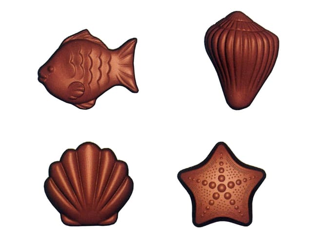 Chocolate Mould - Fish & seashells