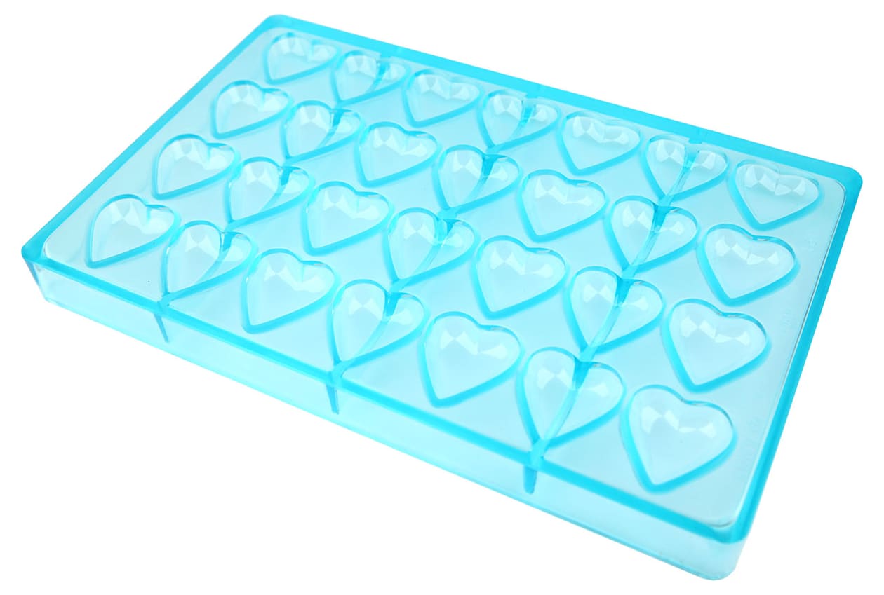 Heart Chocolate Mould - 27,5 x 17,5cm - 3,2 x 3,2cm - Meilleur du Chef