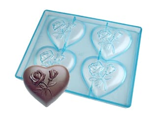 Chocolate Mould - Heart with Roses