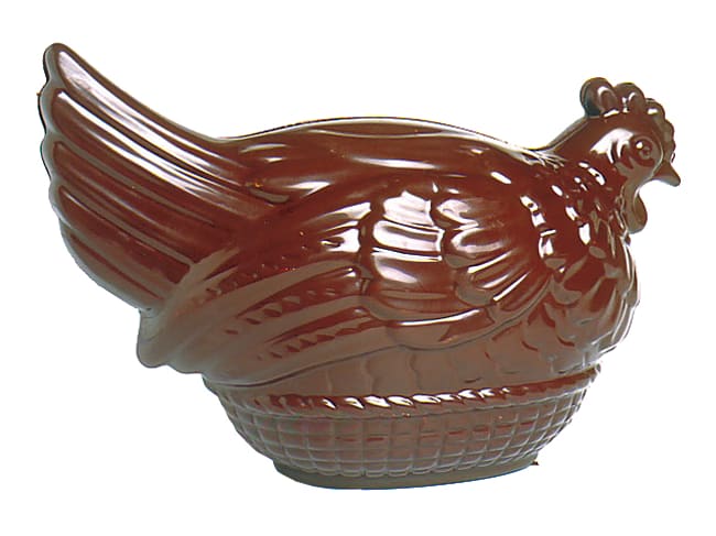 Chocolate Mould - Hen in basket (large)