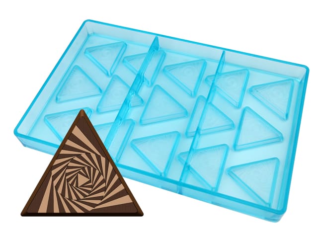 Chocolate Mould - Triangles with spiral design