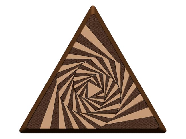 Chocolate Mould - Triangles with spiral design