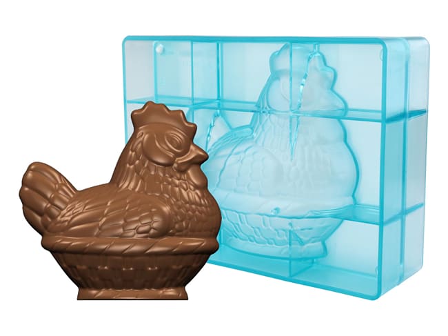 Double Chocolate Mould - Hen in basket