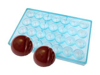 Ribbed Half Sphere Chocolate Mould