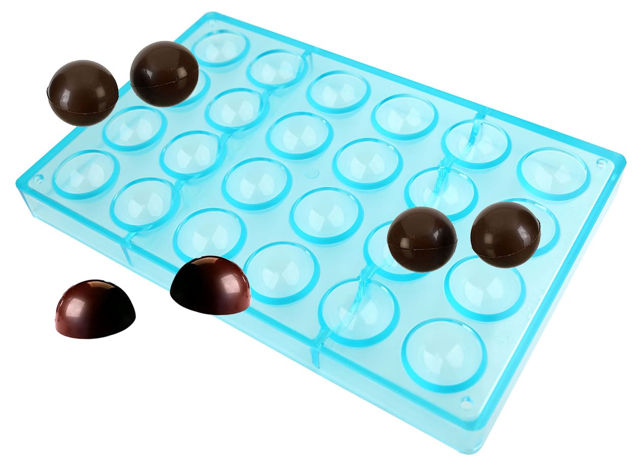 Half Sphere Chocolate Mould - 24 half sphere Ø 3,2cm - 27,5 x 17,5cm ...