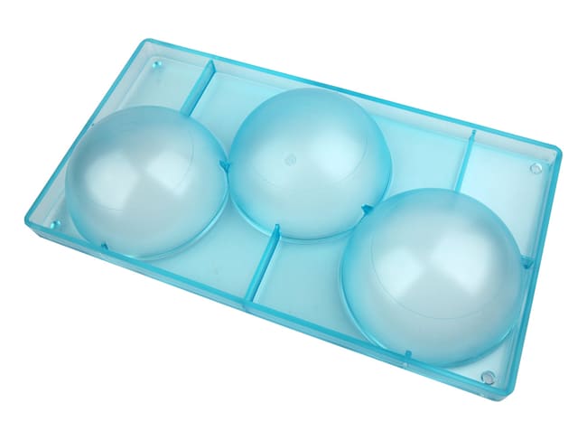 Half Sphere Chocolate Mould - 3 half sphere Ø 12cm - 36,5 x 19,5cm