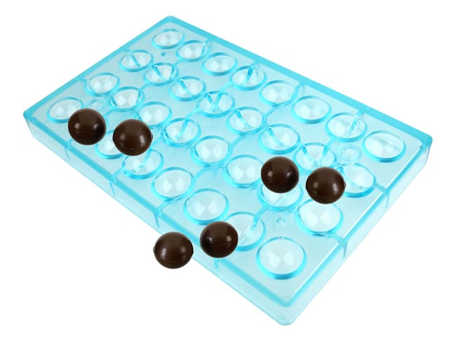 Half Sphere Chocolate Mould - 32 half sphere Ø 2,6cm - 27,5 x 17,5cm