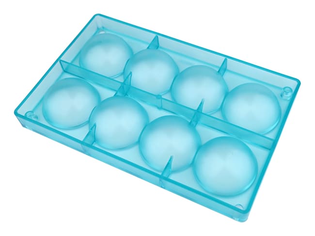 Half Sphere Chocolate Mould - 8 half sphere Ø 6cm - 27,5 x 17,5cm