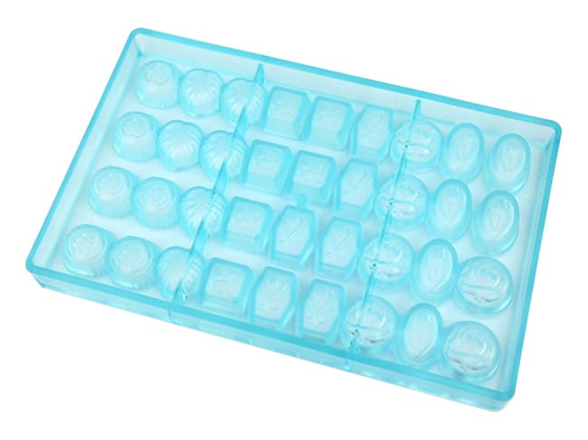 Tritan Chocolate Mould - 36 Assorted Shapes - 27,5 x 17,5cm