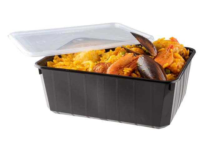 Black CartyBox storage box - with lid - 115 cl (x 25) - Carty