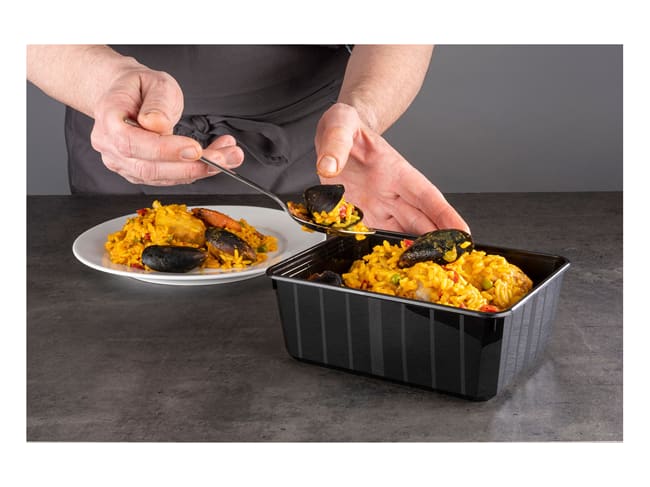 Black CartyBox storage box - with lid - 115 cl (x 25) - Carty