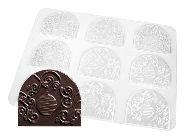 Yule Log Tip Chocolate Mould - Interlaces