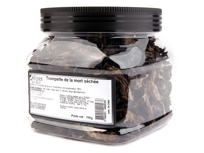 Dried Black Trumpet Mushrooms - 100g - Délices des bois
