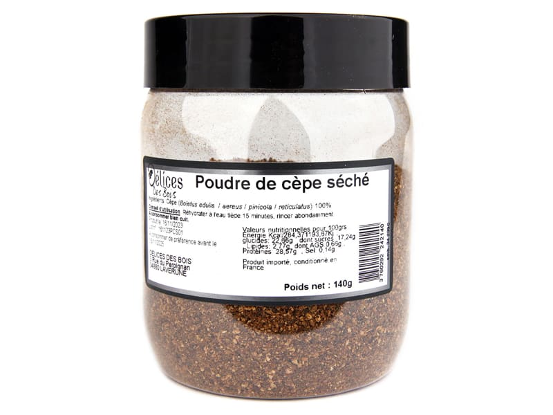 Porcini Mushroom Powder 140g Délices des bois Meilleur du Chef