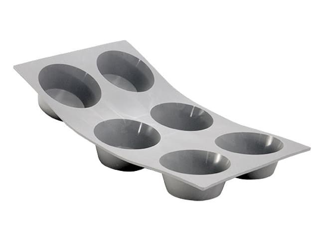 Elastomoule Silicone Mould - 6 Muffins - 30 x 17.6cm - De Buyer