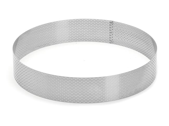 Perforated Pastry Flan Ring - Ø 24cm x H 4.5cm - De Buyer