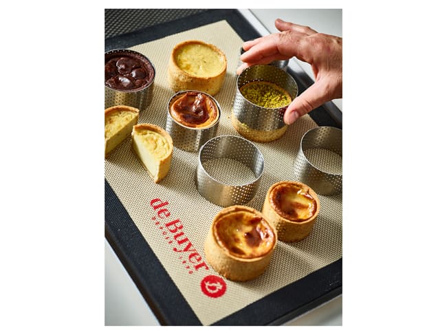 Perforated Pastry Flan Ring - Ø 7.5cm x H 4.5cm - De Buyer