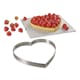 Stainless Steel Perforated Tart Ring - Heart - Ø 12cm - De Buyer