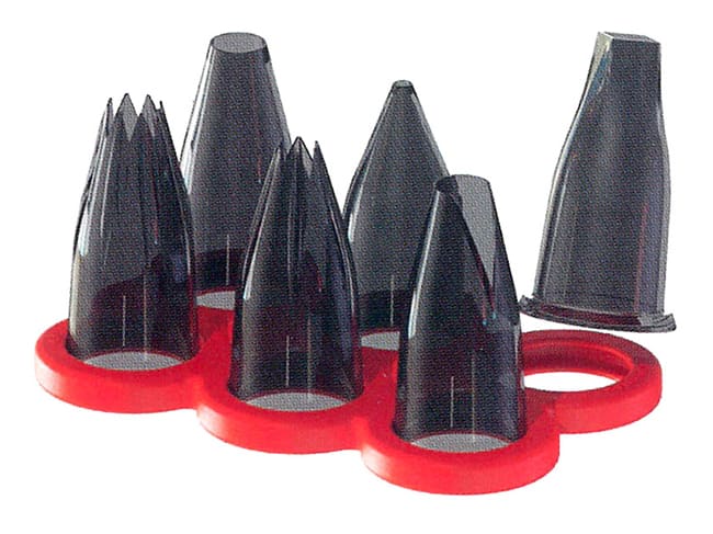 Tritan Classic Piping Nozzle Set - 6 Nozzles - De Buyer