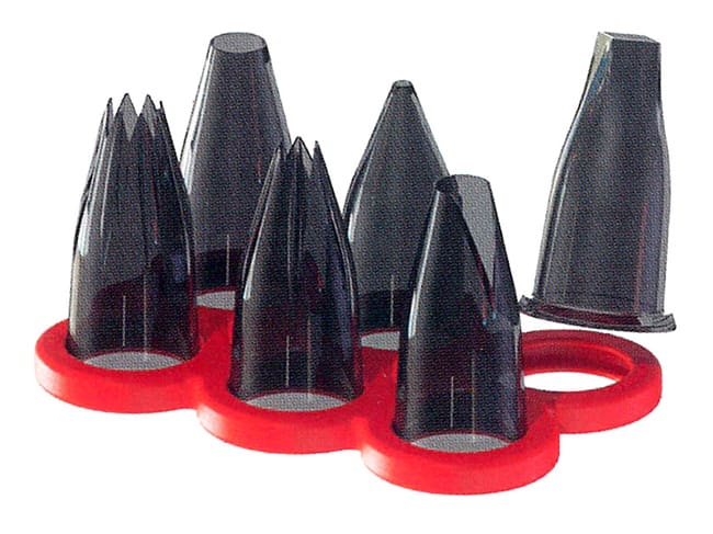 Tritan Creative Piping Nozzle Set - 6 Nozzles - De Buyer