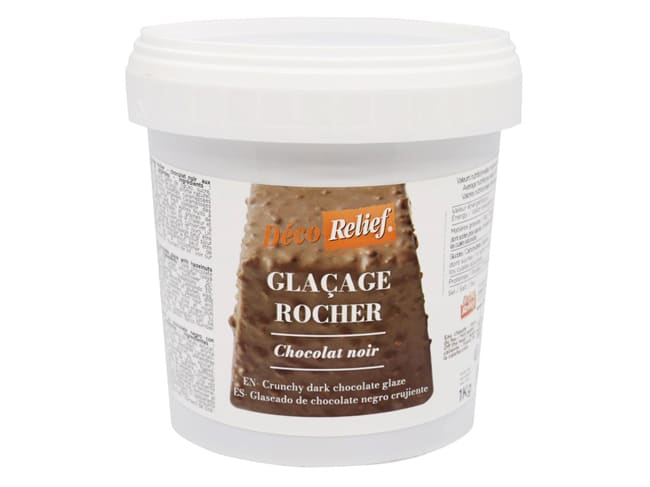 Black chocolate rocky-style frosting - 1 kg - Déco Relief