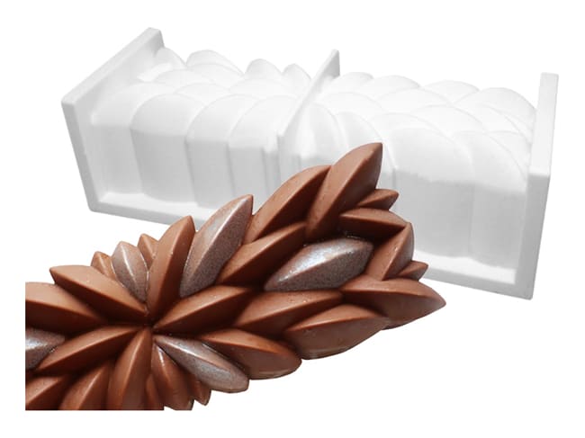 Silicone Yule Log Mould - Saint Honoré - 25 x 8 cm - Déco Relief