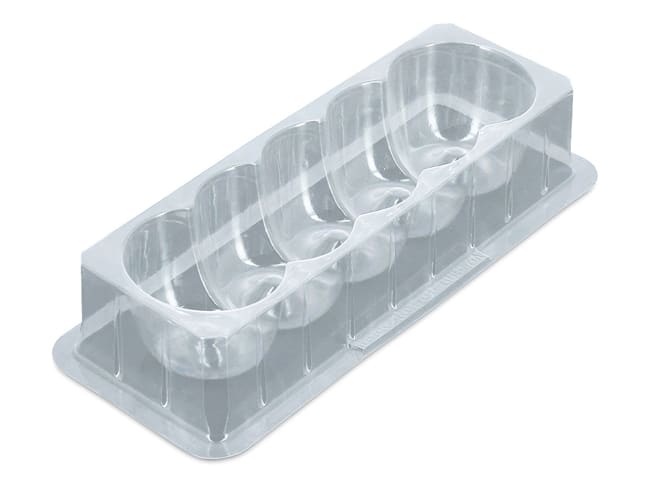 Thermoformed Yule Log Mould (x 6) - Apple - 25 x 7.5cm