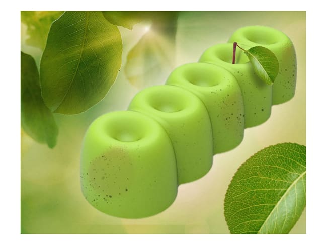 Thermoformed Yule Log Mould (x 6) - Apple - 25 x 7.5cm