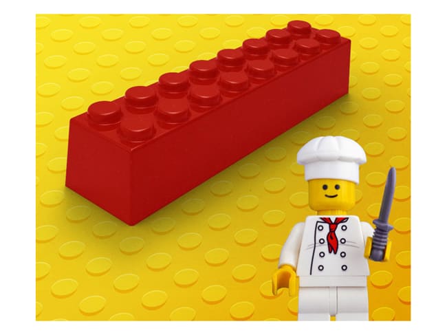 Thermoformed Yule Log Mould - Lego - 25 x 6cm