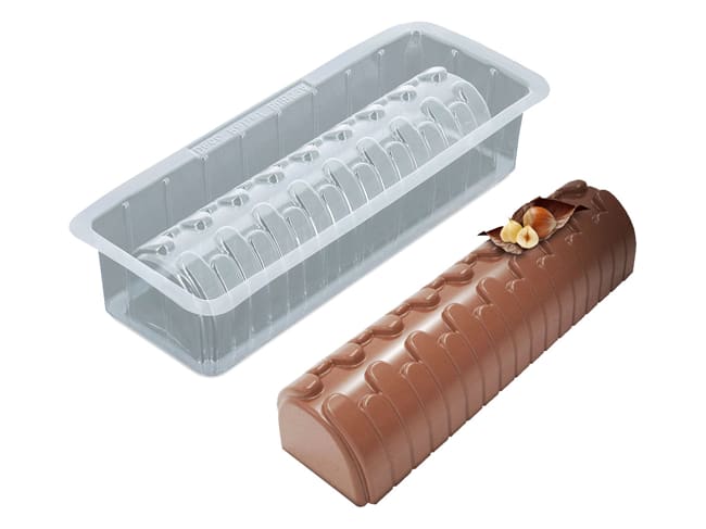Thermoformed Yule Log Mould (x 6) - Nazare - 25 x 7cm