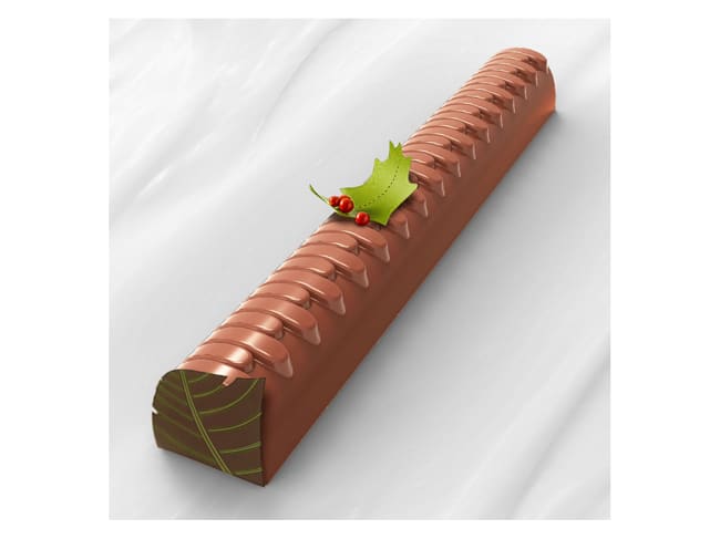 Thermoformed Yule Log Mould (x 12) - Piano - 50 x 7cm