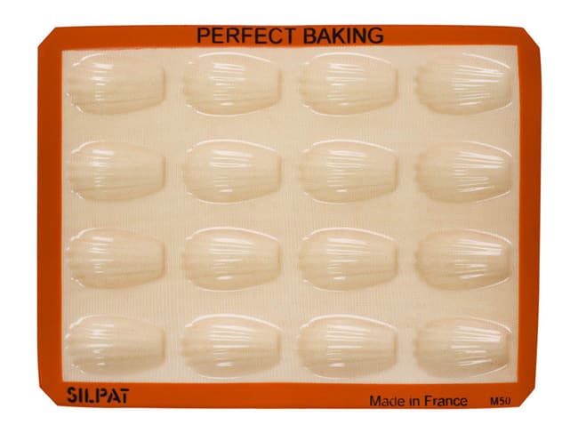 Flexible Silicone madeleine mould - 16 cavities - 40 x 30cm - Demarle
