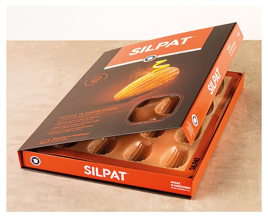 Flexible Silicone madeleine mould 16 cavities 40 x 30cm Demarle